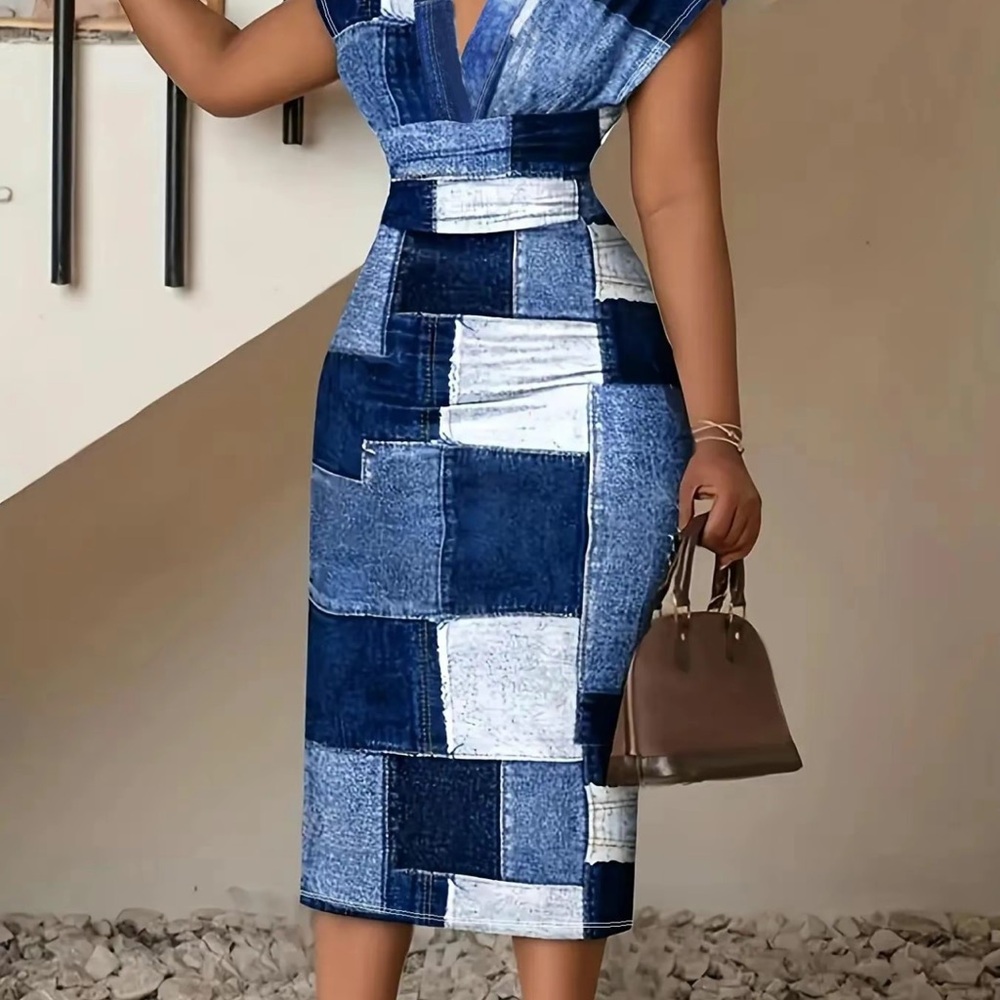 All over print bat wing dress 5X